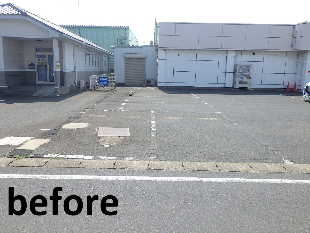 茨城県神栖市で白線工事