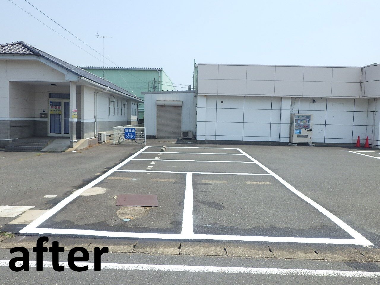 茨城県神栖市で白線工事
