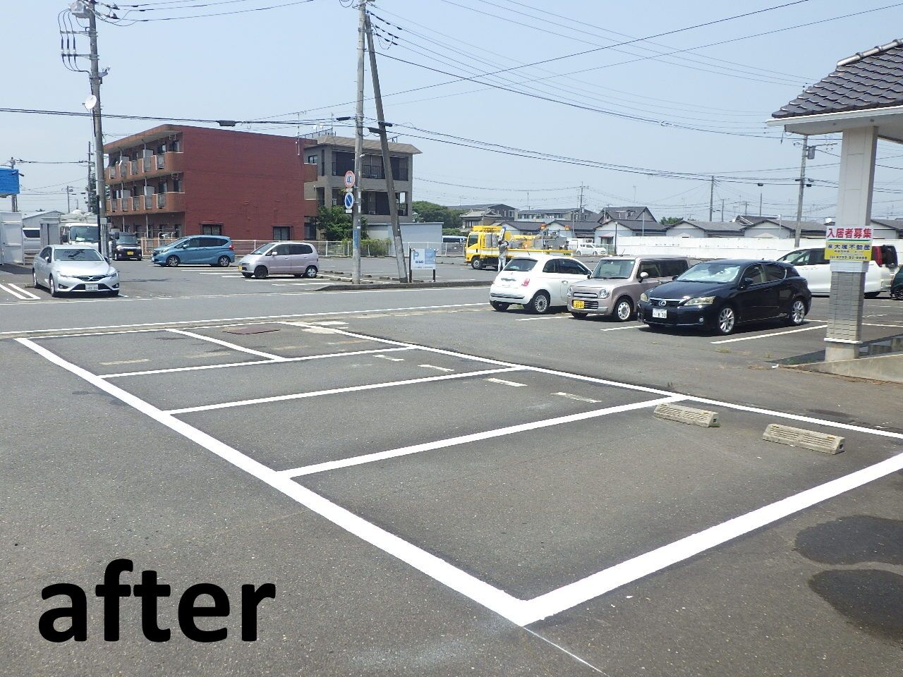 茨城県神栖市で白線工事